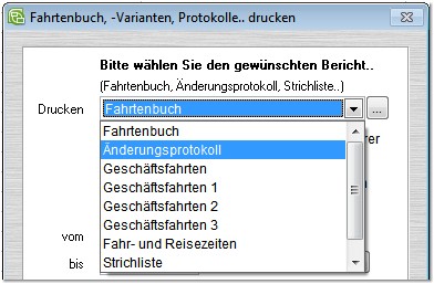 Fahrtenbuch drucken